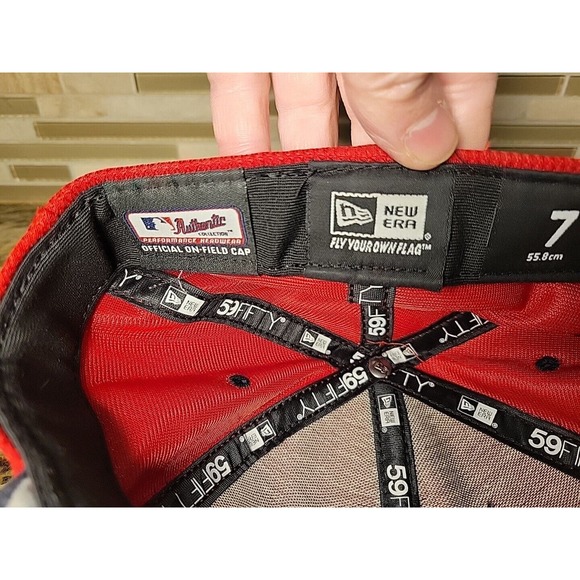 Seattle Mariners Hat 59FIFTY Baseball Cap Fitted size 7 New Era Red Logo MLB - Picture 7 of 11